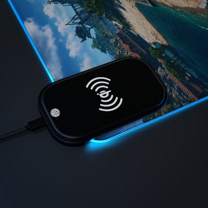 LED RGB MADKOZ WORLD 01 PRO Gaming Desk Mat + 15W Wireless Charging